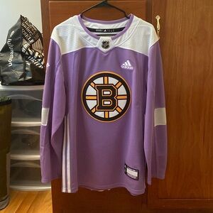 Men's Boston Bruins Authentic Hockey Fights Cancer Jersey